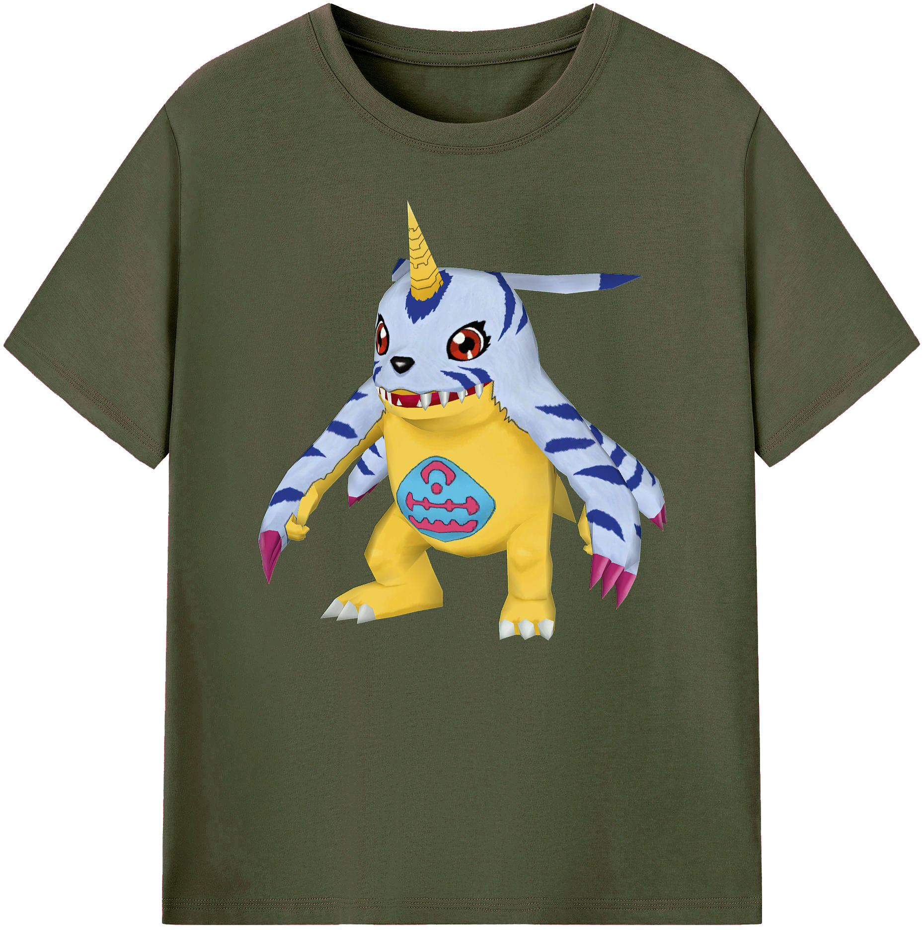 （画像用） Digimon デジタルモンスター/デジモン 綿100％ メンズ半袖Tシャツ｜肌触りやわらか＆通気性